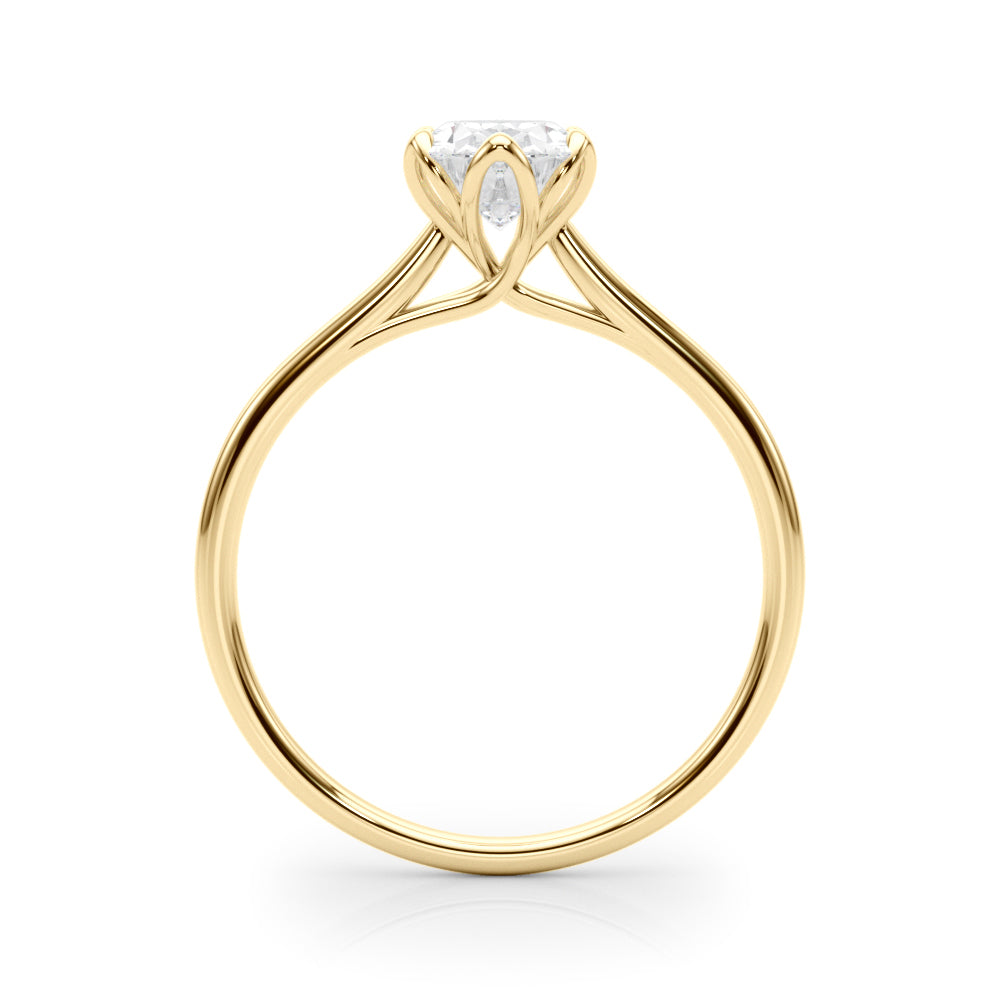 KohinoorGems 0.65Ct Oval Diamond Solitaire Engagement Ring In 14K Gold